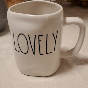 Rae Dunn White 'Lovely' Mug
